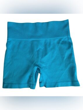 Colsie Ribbed Blue Bike Shorts Size Large